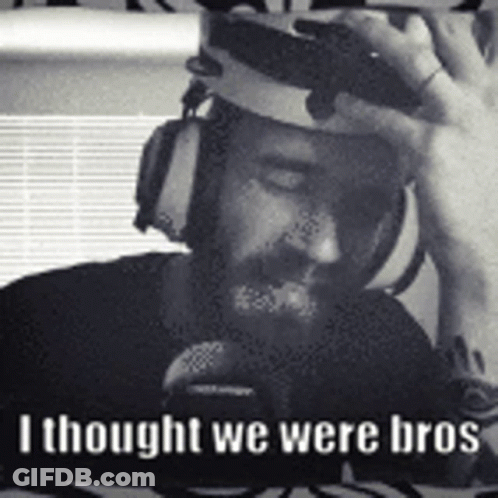 Man Headphones Headband I Thought We Were Bros GIF