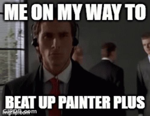 Man Headphones On Way To Beat Up Painter GIF