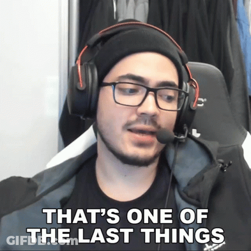 Man Headphones Says That's One Of Last Things GIF