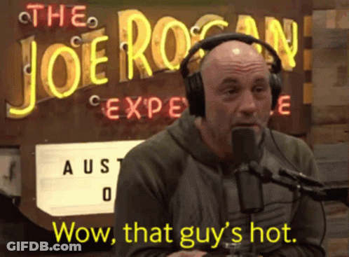 Man Headphones Wow That Guy's Hot Neon Sign GIF