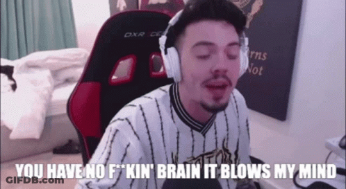 Man Headphones You Have No F*kin Brain Blows My Mind GIF