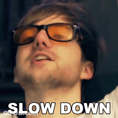 Man Heads Up Slow Down GIF