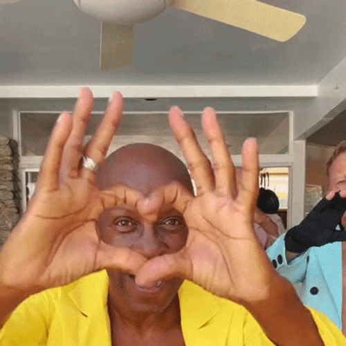 Man Heart Hand Zoom In GIF
