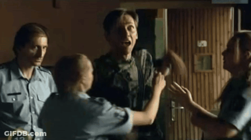 Man Held By Two Police Officers Number 12 GIF