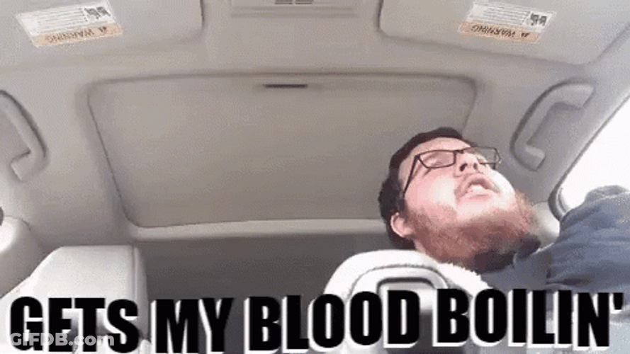 Man High Blood Pressure Blood Boiling GIF