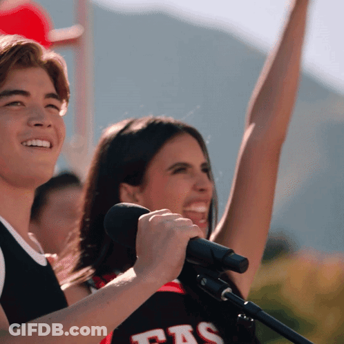 Man High-Fiving Owen Microphone GIF