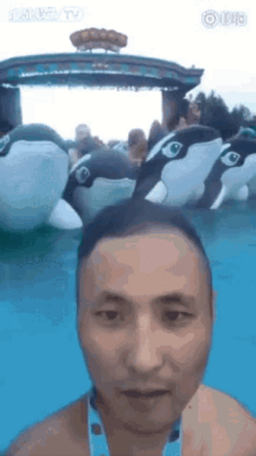 Man Hit By Pool Tsunami GIF