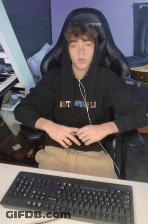 Man Hitting Head On Keyboard GIF