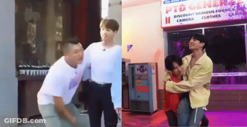Man Holding Another Man GIF