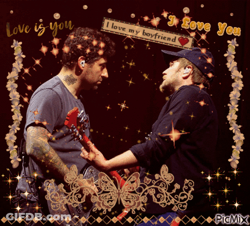 Man Holding Another Man's Hand Saying I Love My Boyfriend GIF