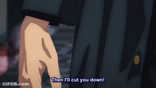 Man Holding Another Man's Hand Then I'll Cut You Down GIF