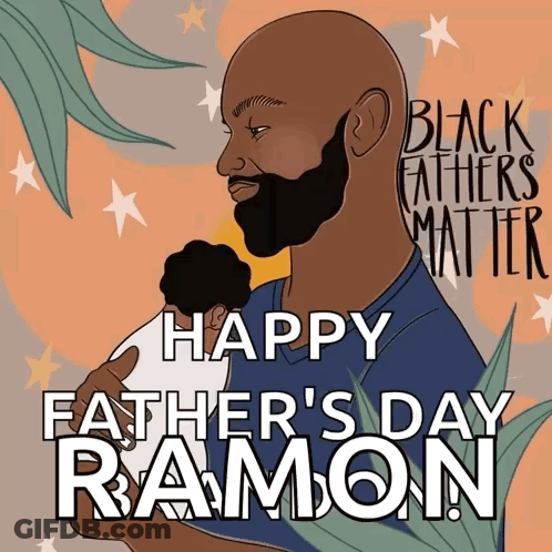 Man Holding Baby Happy Father's Day Ramon GIF