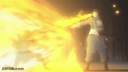 Man Holding Baby In Front Of Fire GIF