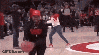 Man Holding Basketball In Number 25 Jersey GIF