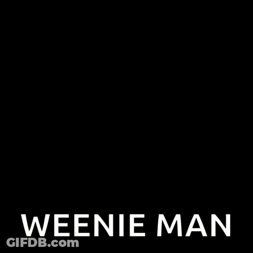 Man Holding Basketball On Tennis Court Saying Weenie Man GIF