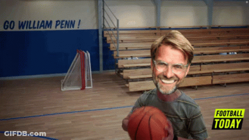 Man Holding Basketball Saying Go William Penn GIF