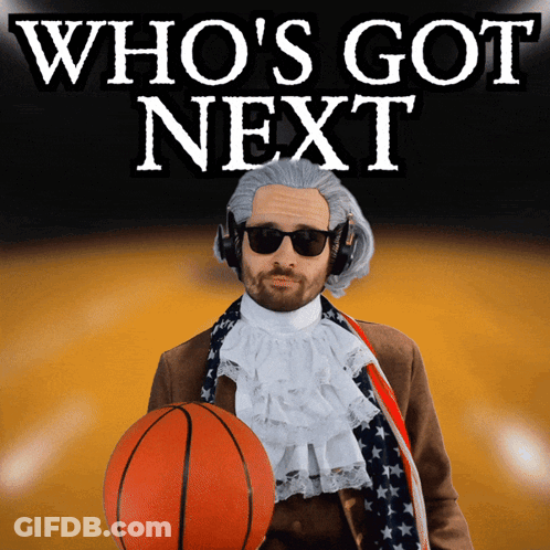 Man Holding Basketball Who's Got Next GIF