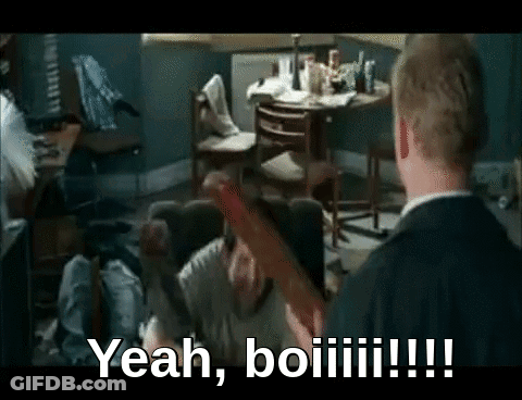 Man Holding Bat Saying Yeah Boiiii GIF
