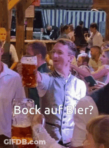 Man Holding Beer Glass Bock Auf Bier GIF