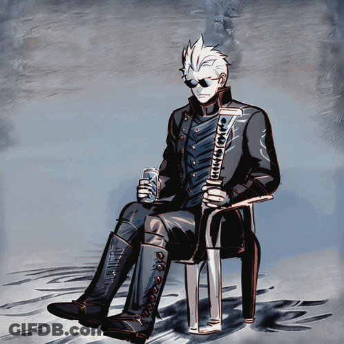 Man Holding Beer In Chair GIF