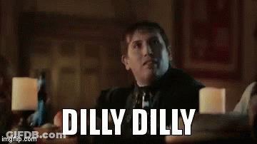 Man Holding Beer Saying Dilly Dilly GIF