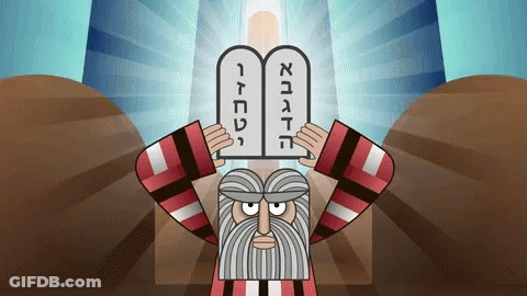 Man Holding Bible With Hebrew Writing GIF