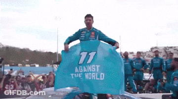 Man Holding Blue Flag 11 Against The World GIF