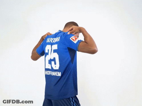 Man Holding Blue Jersey Number 25 GIF