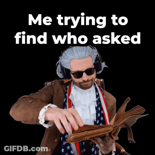 Man Holding Book Saying Me Trying To Find Who Asked GIF