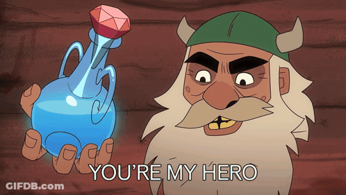 Man Holding Bottle Saying You're My Hero GIF