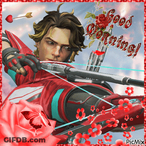 Man Holding Bow And Arrow Good Morning GIF