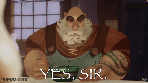 Man Holding Bowl Saying Yes Sir GIF