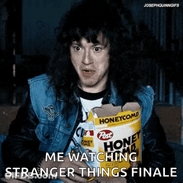 Man Holding Box Of Post Honeycomb Chips GIF