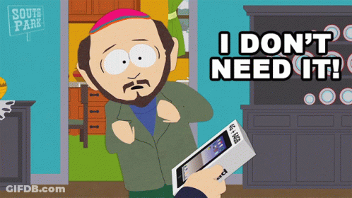 Man Holding Box Saying I Don't Need It GIF