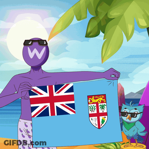 Man Holding British Flag GIF