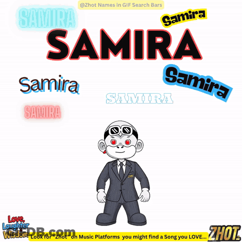 Man Holding Broken Heart Surrounded By Names Samira GIF