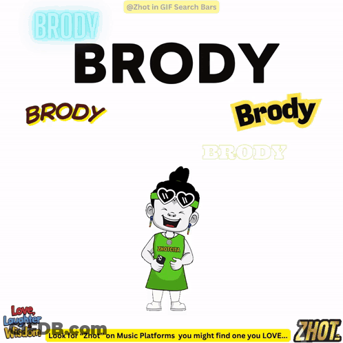 Man Holding Broken Heart With Name Brody GIF
