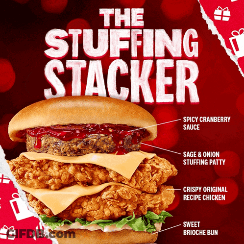 Man Holding Bucket Of KFC Chicken Nuggets Over Head GIF