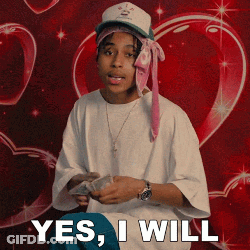 Man Holding Bunch Of Money Saying Yes I Will GIF