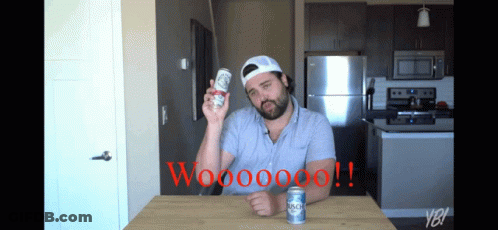 Man Holding Busch Beer Can GIF