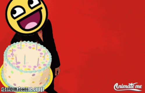 Man Holding Cake With Candles GIF