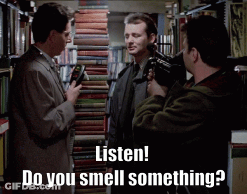 Man Holding Camera Asks Listen Do You Smell Something GIF