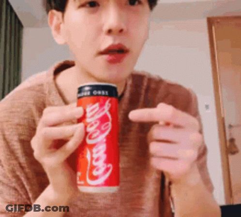 Man Holding Can Of Coca Cola GIF