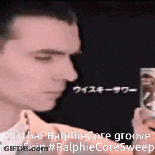 Man Holding Can Saying On That Ralphiecore Groove Noskip Ralphiecoresweep GIF