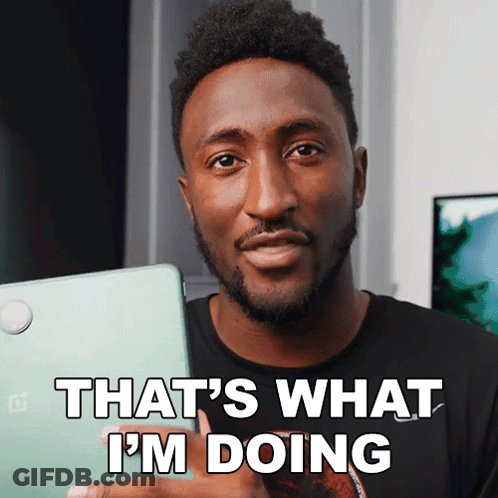 Man Holding Cell Phone Saying What I'm Doing GIF