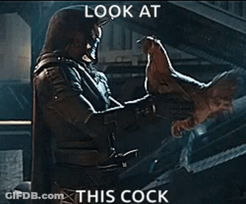 Man Holding Chicken Saying Look At This Cock GIF