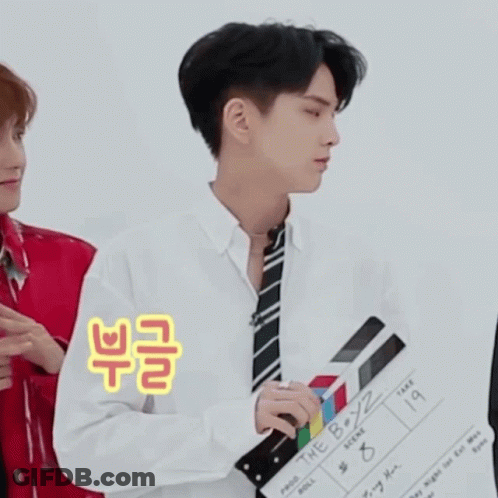 Man Holding Clapper Board Saying The Boyz GIF