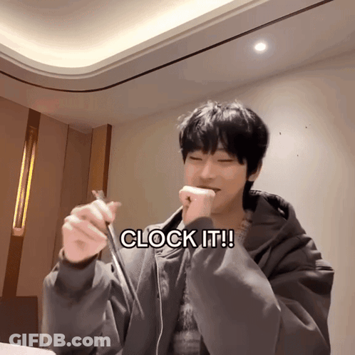 Man Holding Clock And Saying Clock It GIF