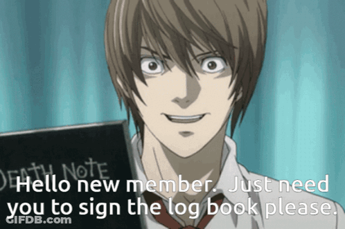 Man Holding Death Note Book GIF