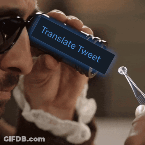 Man Holding Device Saying Translate Tweet GIF